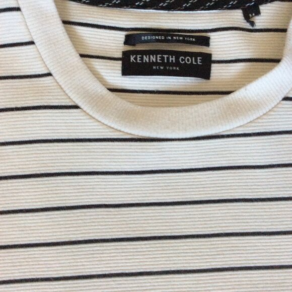 Kenneth Cole New York Men’s Striped Crewneck Sweater —Size M - Picture 2 of 4